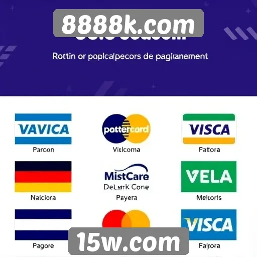 Métodos de pagamento disponíveis em 8888k.com